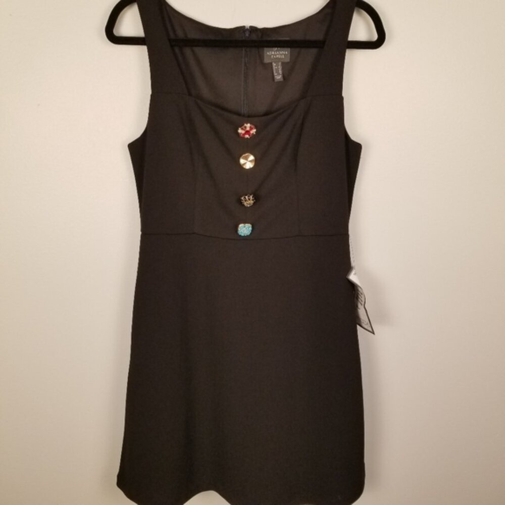 Adriana Papell Little Black Dress Sz 8 NWT
